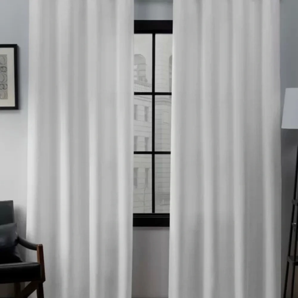 Set of 2 Trent Austin Designs White Curtain Panels 52 x 96 NEW NWT